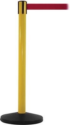 SafetyMaster 450 Yellow Retractable Belt Barrier with 8.5' Red Belt