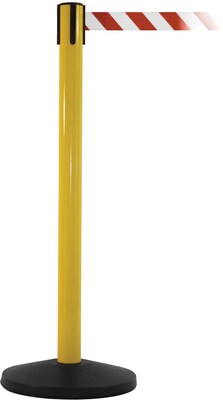 SafetyMaster 450 Yellow Retractable Belt Barrier with 8.5 Red/White Belt