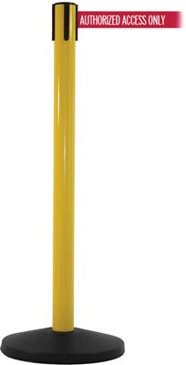 SafetyMaster 450 Yellow Retractable Belt Barrier with 8.5 Red/White AUTHORIZED Belt