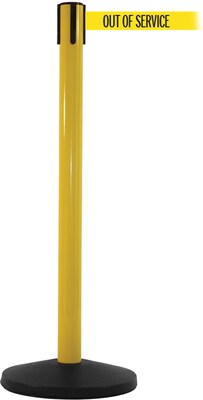 SafetyPro 300 Yellow Retractable Barrier w/ 16 Yellow/Black OUT OF SERVICE Belt