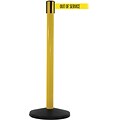 SafetyPro 300 Yellow Retractable Barrier w/ 16 Yellow/Black OUT OF SERVICE Belt