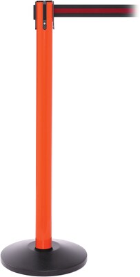 SafetyPro 250 Orange Retractable Belt Barrier with 11 Black/Red Belt