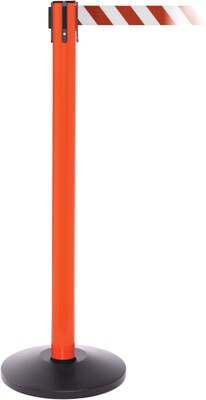 SafetyPro 250 Orange Retractable Belt Barrier with 11 Red/White Belt