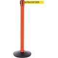 SafetyPro 250 Orange Retractable Belt Barrier with 11 Yellow/Black DO NOT ENTER Belt