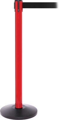 SafetyPro 250 Red Retractable Belt Barrier with 11 Black Belt