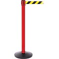 SafetyPro 250 Red Retractable Belt Barrier with 11 Black/Yellow Belt