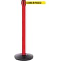 SafetyPro 250 Red Retractable Belt Barrier with 11 Yellow/Black CLEAN Belt