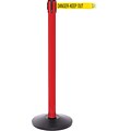 SafetyPro 250 Red Retractable Belt Barrier with 11 Yellow/Black DANGER Belt