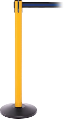 SafetyPro 250 Yellow Retractable Belt Barrier with 11 Black/Blue Belt