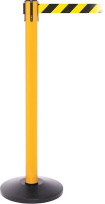 SafetyPro 250 Yellow Retractable Belt Barrier with 11 Black/Yellow Belt
