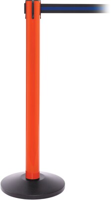 SafetyPro 300 Orange Retractable Belt Barrier with 16 Black/Blue Belt