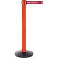 SafetyPro 300 Orange Retractable Belt Barrier with 16 Red/White DANGER Belt
