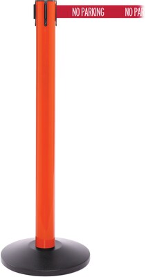 SafetyPro 300 Orange Retractable Belt Barrier with 16 Red/White NO PARKING Belt