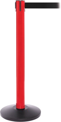 SafetyPro 300 Red Retractable Belt Barrier with 16' Black Belt