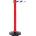 SafetyPro 300 Red Retractable Belt Barrier with 16 Blue/White Belt