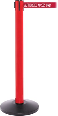 SafetyPro 300 Red Retractable Belt Barrier with 16 Red/White AUTHORIZED Belt