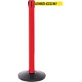 SafetyPro 300 Red Retractable Belt Barrier with 16 Yellow/Black AUTHORIZED Belt