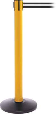 SafetyPro 300 Yellow Retractable Belt Barrier with 16 Black/White Belt