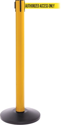 SafetyPro 300 Yellow Retractable Belt Barrier with 16 Yellow/Black AUTHORIZED Belt