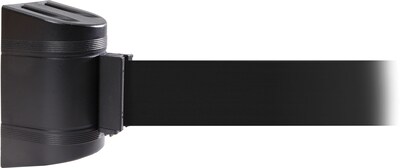 WallPro 300 Black Wall Mount Belt Barrier with 13 Black Belt
