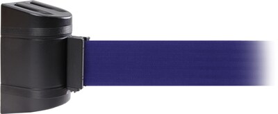 WallPro 300 Black Wall Mount Belt Barrier with 13 Blue Belt