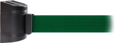 WallPro 300 Black Wall Mount Belt Barrier with 13 Green Belt