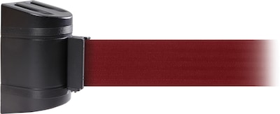 WallPro 300 Black Wall Mount Belt Barrier with 7.5 Maroon Belt