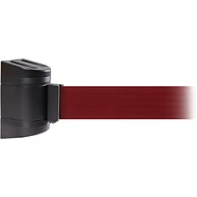 WallPro 300 Black Wall Mount Belt Barrier with 7.5 Maroon Belt