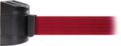 WallPro 300 Black Wall Mount Belt Barrier with 13 Red Belt