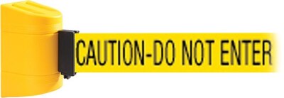 WallPro 300 Yellow Wall Mount Belt Barrier with 13 Yellow/Black CAUTION Belt