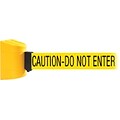WallPro 300 Yellow Wall Mount Belt Barrier with 10 Yellow/Black CAUTION Belt