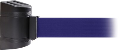WallPro 450 Black Wall Mount Belt Barrier with 20 Blue Belt