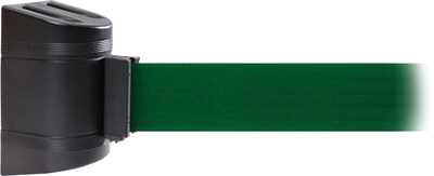 WallPro 450 Black Wall Mount Belt Barrier with 30 Green Belt