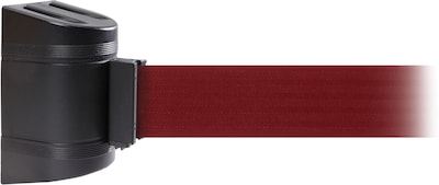 WallPro 450 Black Wall Mount Belt Barrier with 30 Maroon Belt