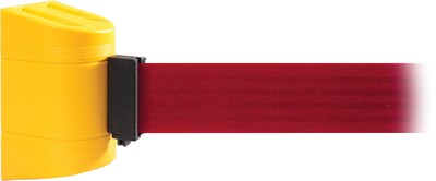 WallPro 450 Yellow Wall Mount Belt Barrier with 20 Red Belt