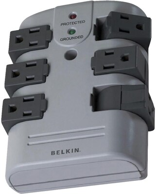 Belkin® BP106000 6-Outlets 1080 Joules Pivot-Plug Surge Protectors