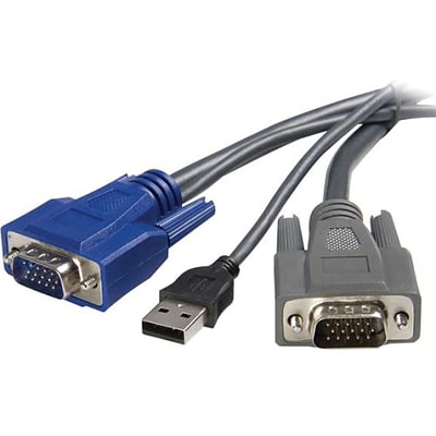 Startech Ultra-Thin USB VGA 2-in-1 KVM Cable; 6(L)