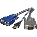 Startech Ultra-Thin USB VGA 2-in-1 KVM Cable; 10(L)