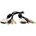 Startech 4-in-1 USB Dual Link DVI-D KVM Switch Cable With Audio and Microphone; 10(L)
