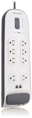 Belkin® BV112230-06 8-Outlets 3000 Joule Surge Protector With 6 Cord; Telephone Protection