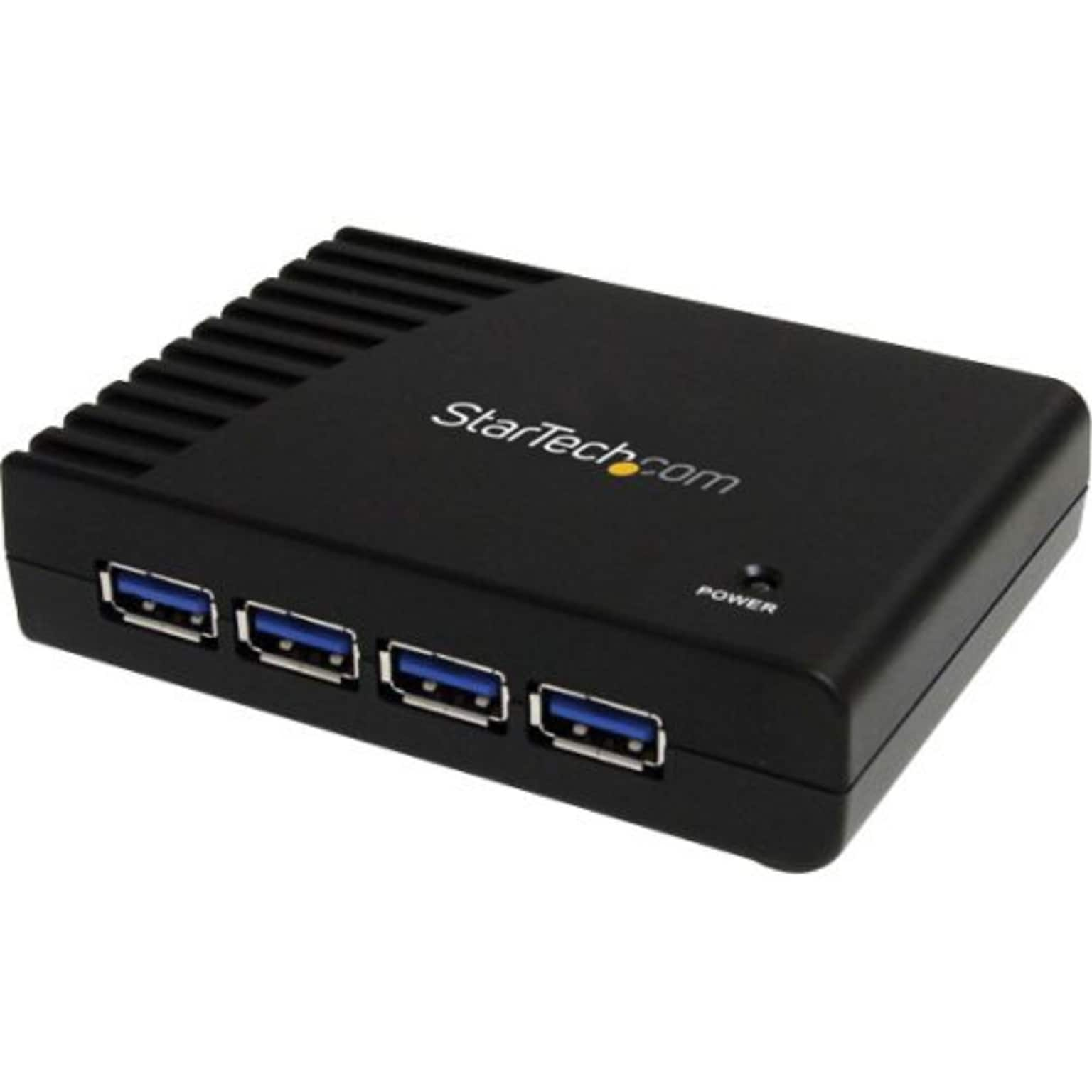 Startech ST4300USB3 Black Super Speed USB 3.0 Hub; 4 Ports