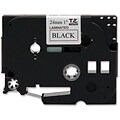 Brother® TZE 0.94(W) Label Tape; Black On White