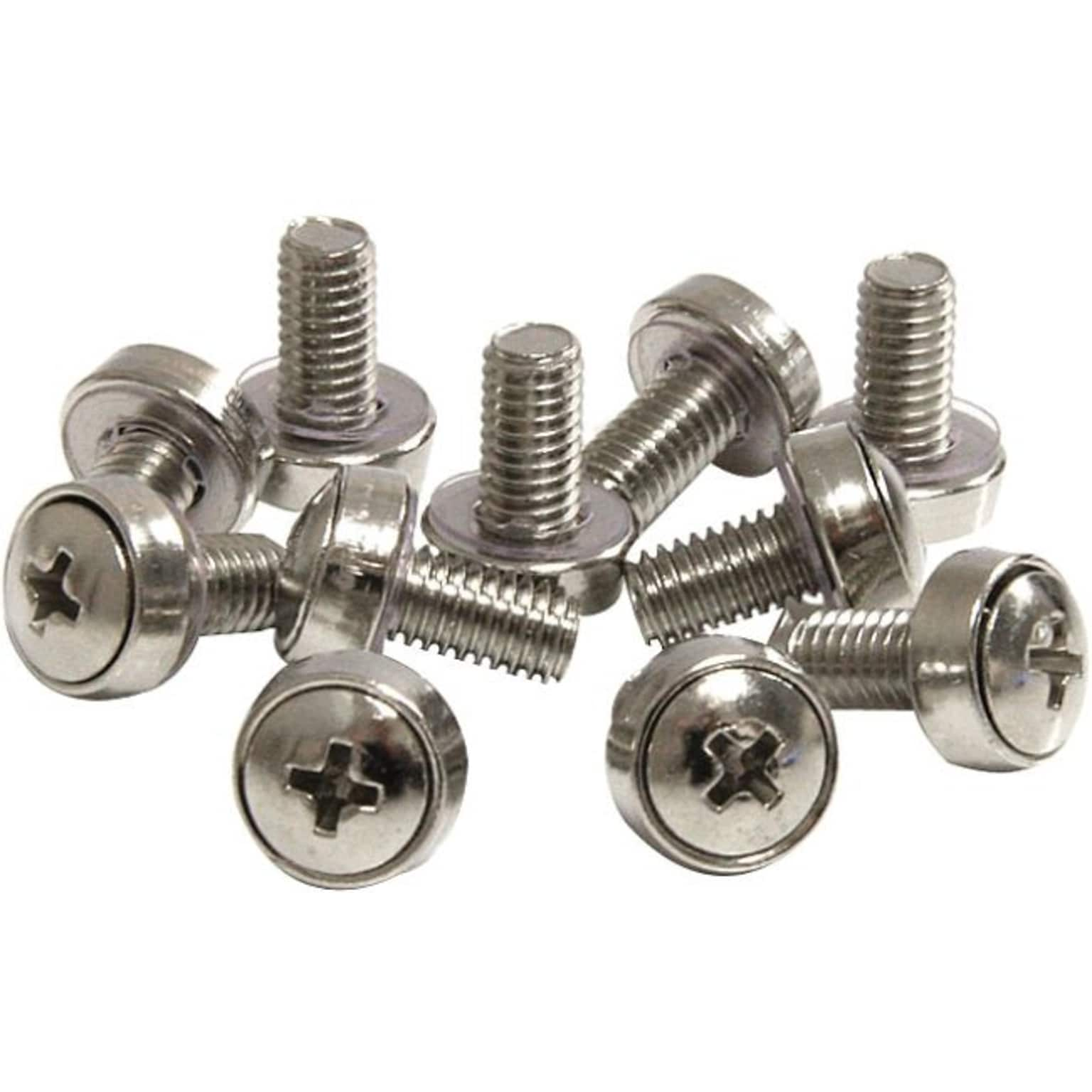 Startech CABSCREWSM6 Mounting Screws For Server Rack Cabinet, 50/Pack