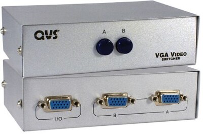 QVS® CA298 2 Ports VGA/SXGA Manual Switch