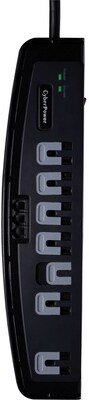 Cyberpower® CSP708T 7-Outlet 1650 Joule Professional Surge Protector With 8 Cord