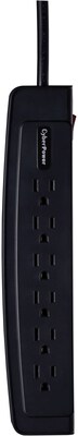 Cyberpower® CSP606T 6-Outlet 1350 Joule Professional Surge Protector With 6 Cord