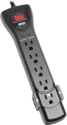 Tripp Lite 7 Outlet Surge Suppressor, 7 Cord, 2160 Joules (SUPER7B)