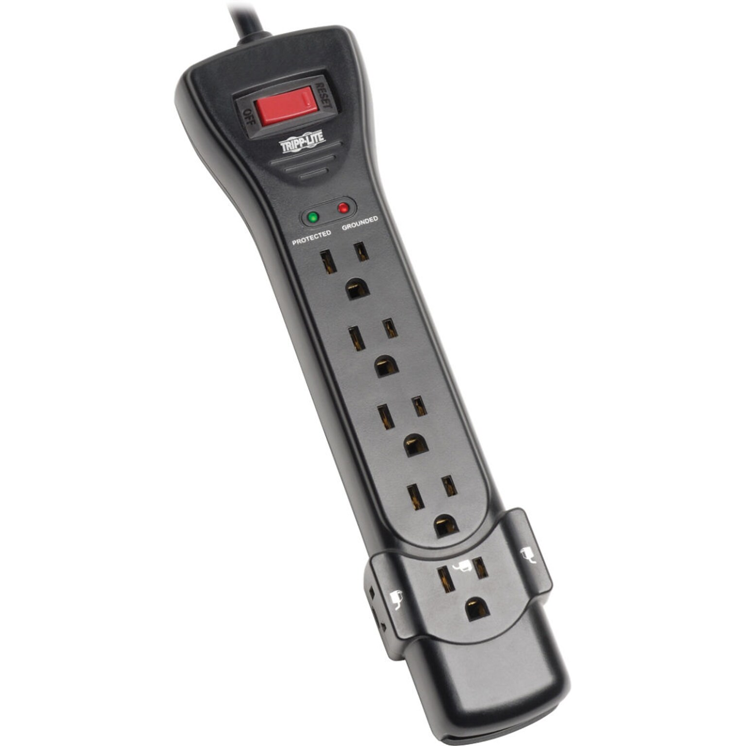 Tripp Lite 7 Outlet Surge Suppressor, 7 Cord, 2160 Joules (SUPER7B)