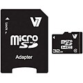 V7® VAMSDH32GCL10R-2N MicroSD High Capacity Flash Memory Card; 32GB