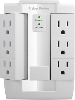 Cyberpower® CSB600WS 6-Outlet 900 Joule Essential Surge Protector